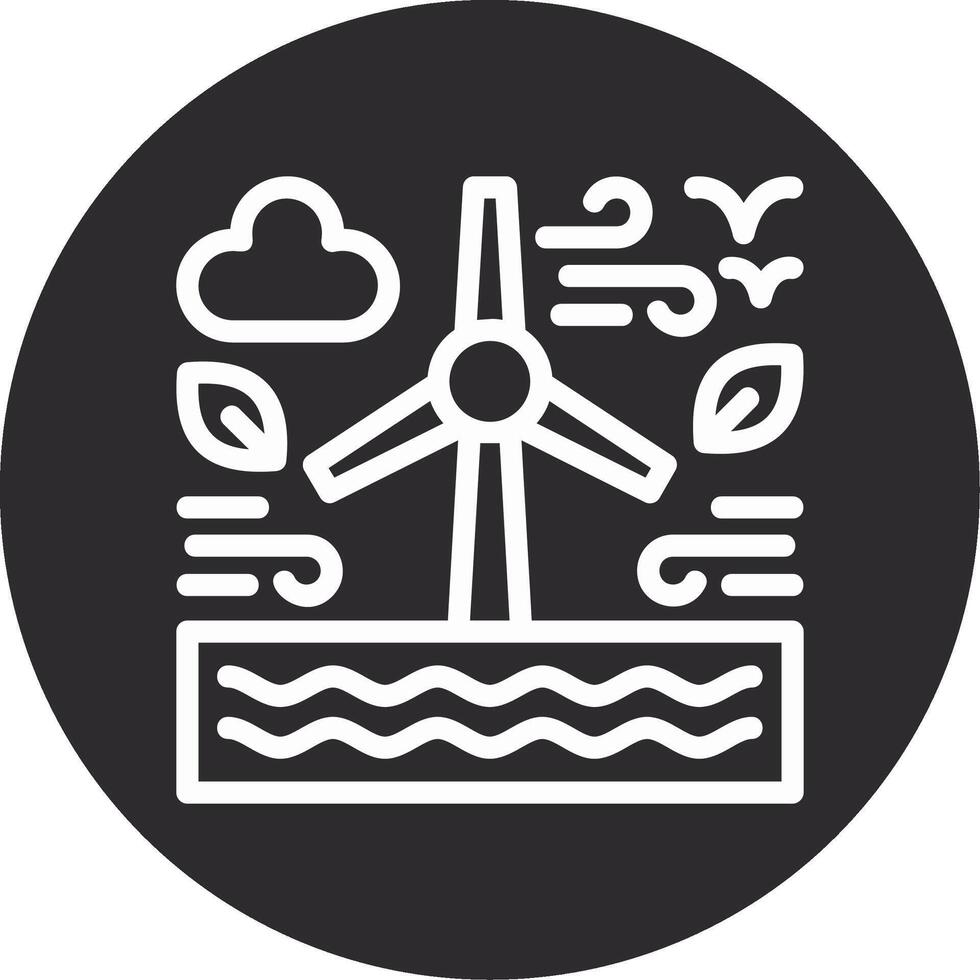 Renewable resources Inverted Icon vector