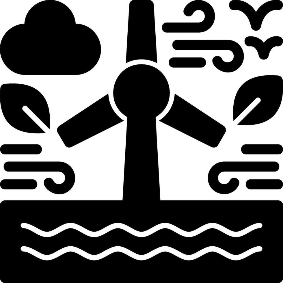 Renewable resources Glyph Icon vector