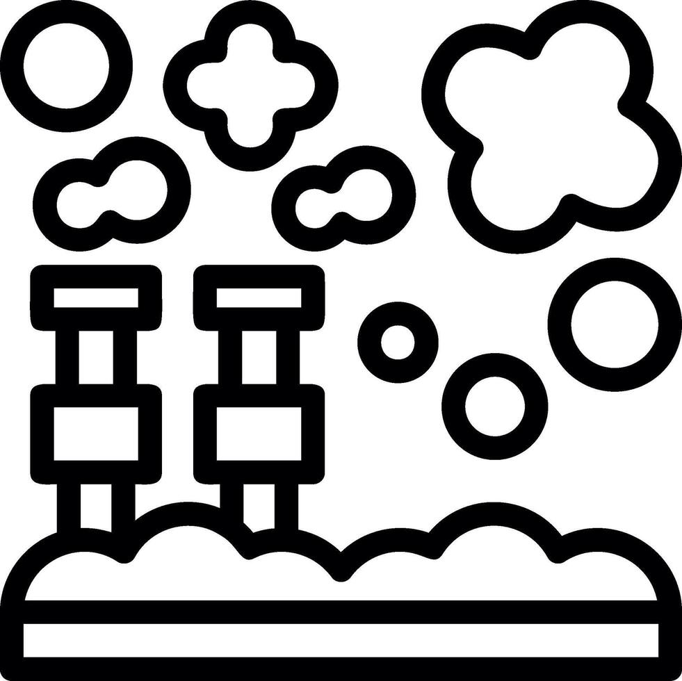 Air pollution Line Icon vector
