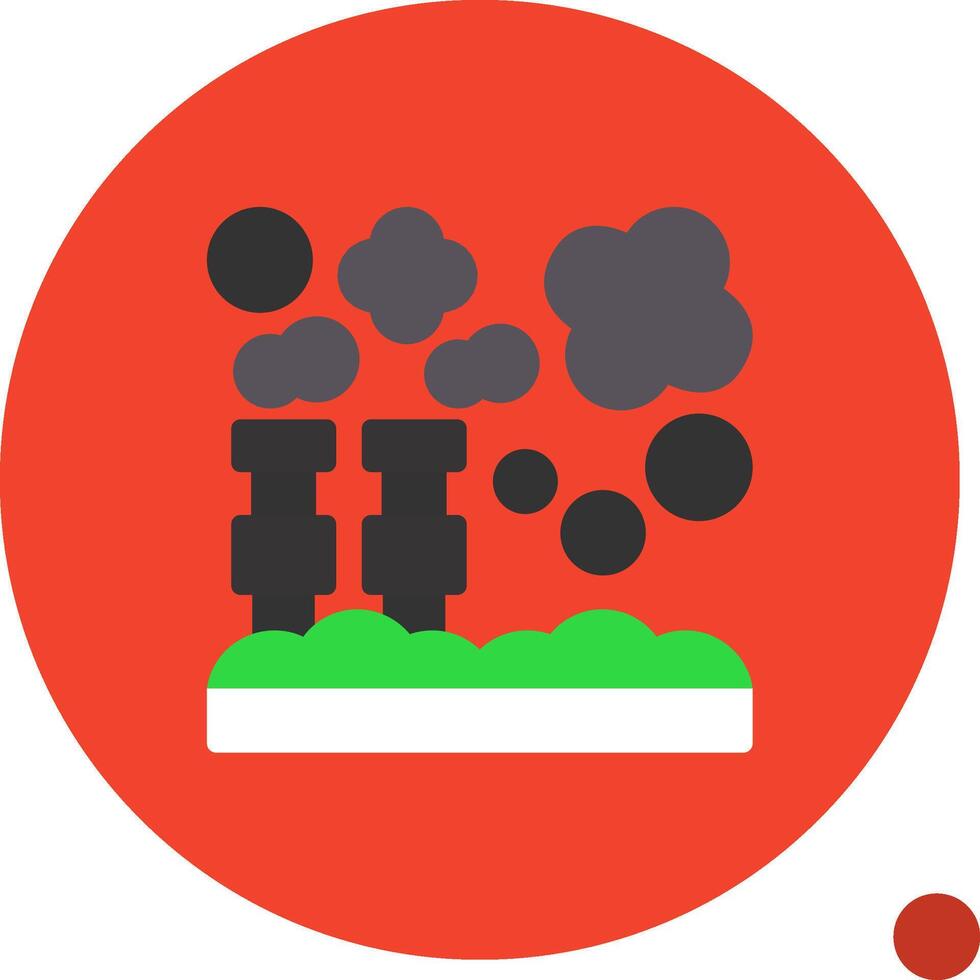 aire contaminación plano sombra icono vector