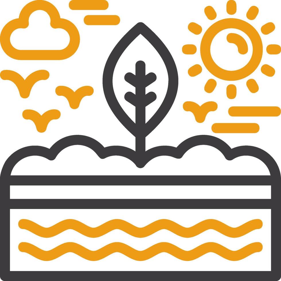 Soil conservation Glyph Two Color Icon vector