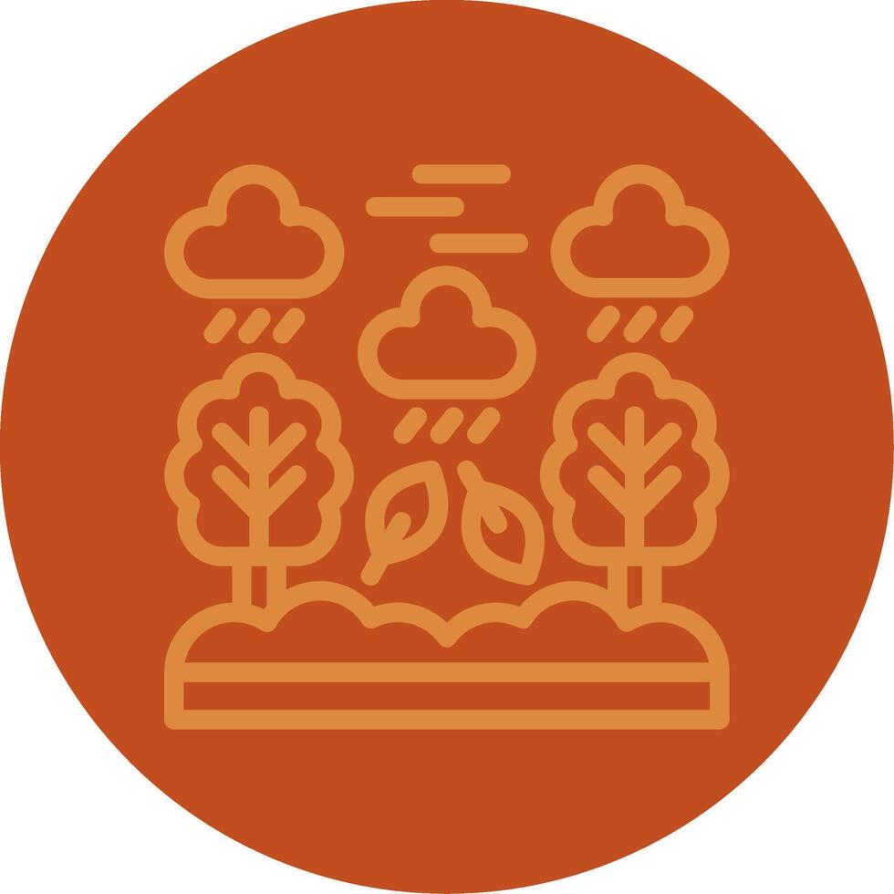 Rainforest Line Multi color Icon vector