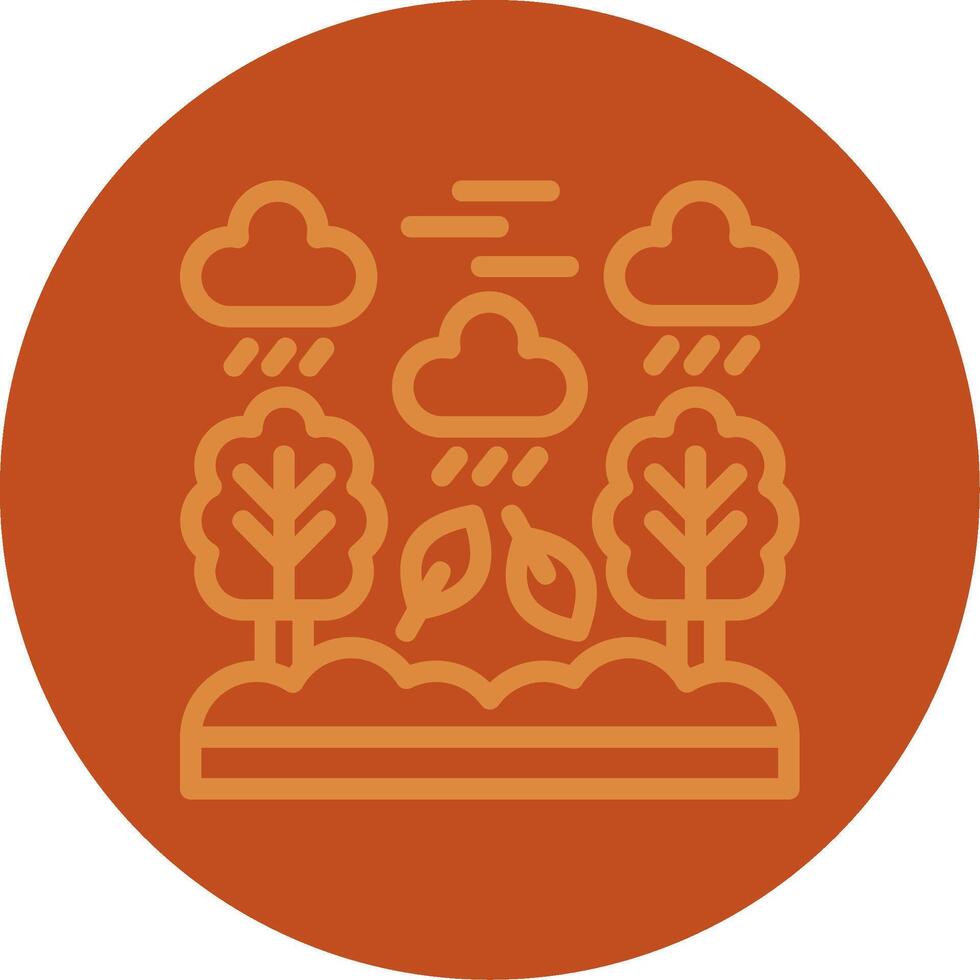 Rainforest Line Multi color Icon vector