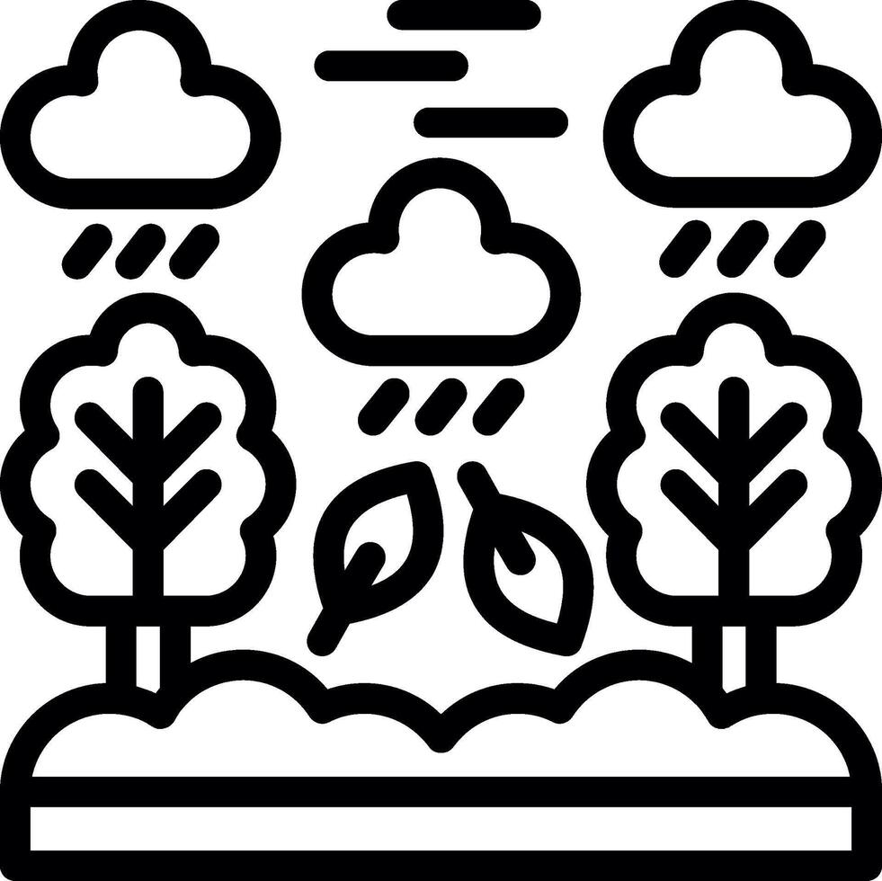 Rainforest Line Icon vector