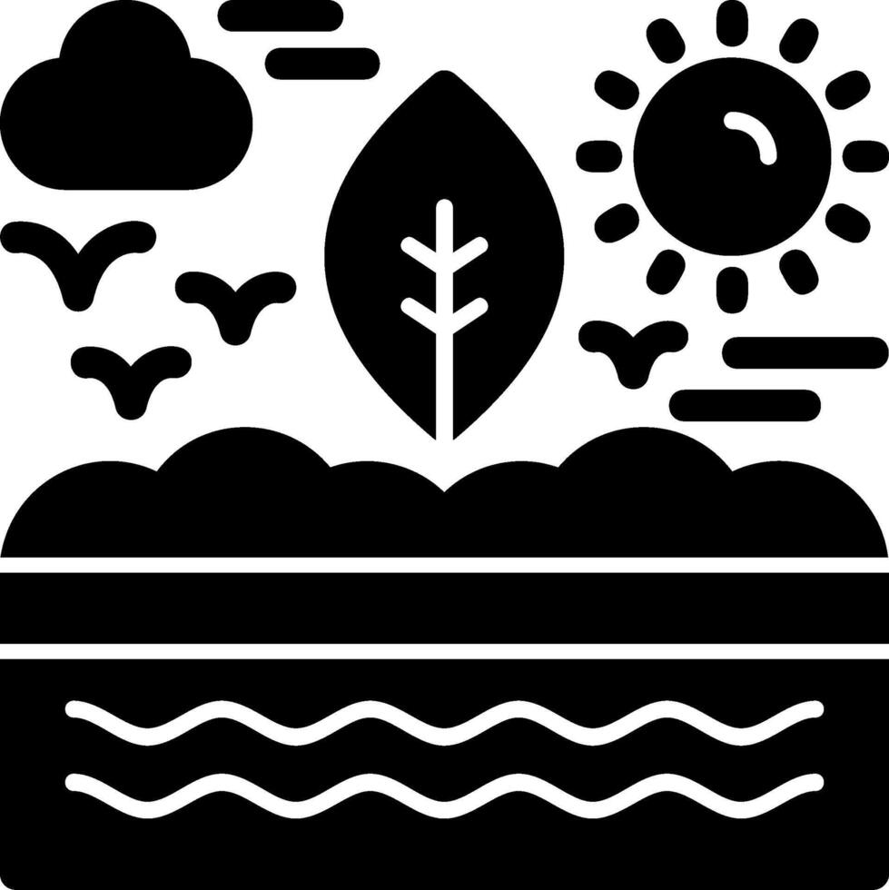 Soil conservation Glyph Icon vector