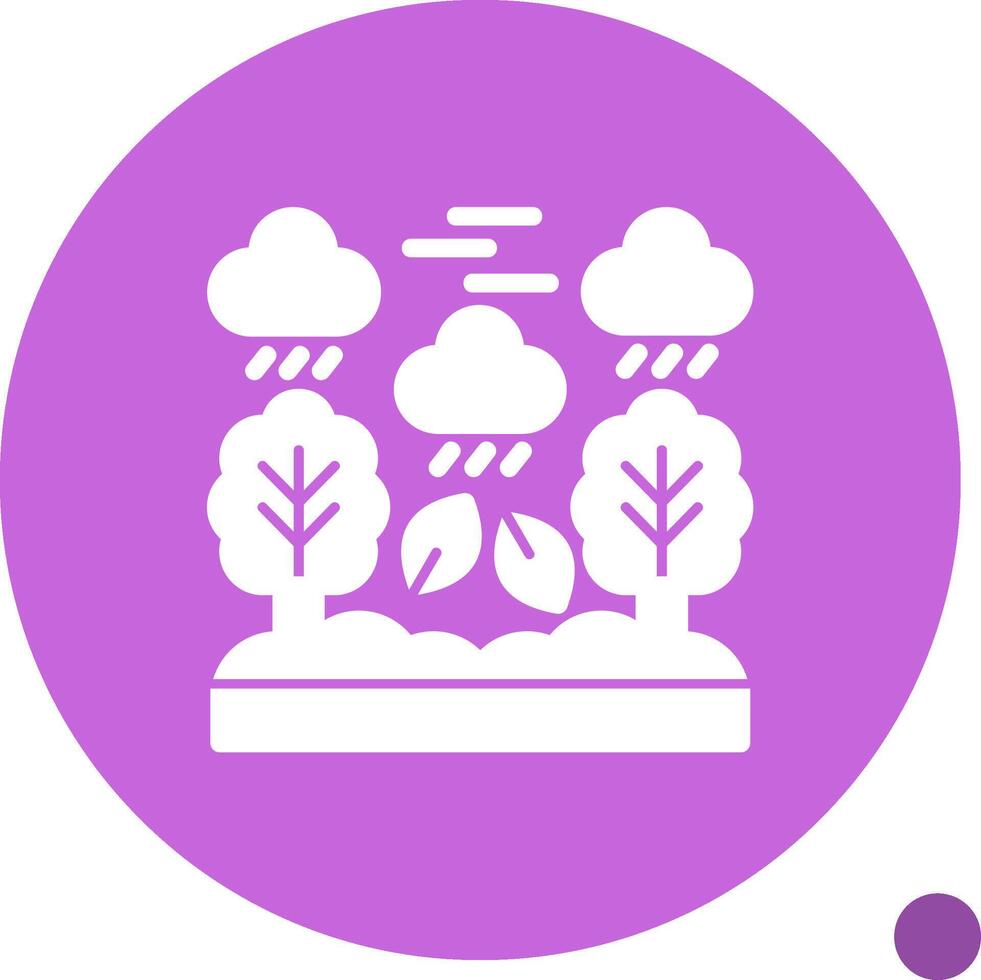Rainforest Glyph Shadow Icon vector