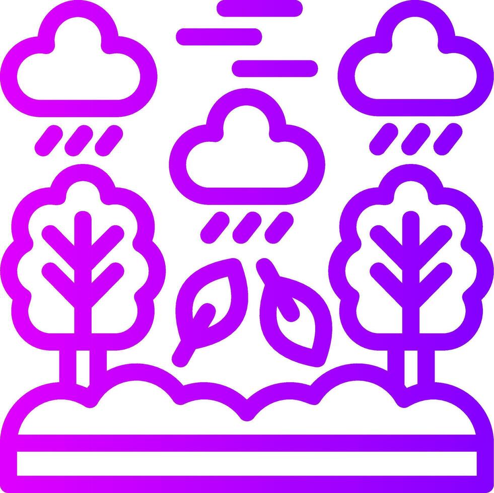 Rainforest Linear Gradient Icon vector