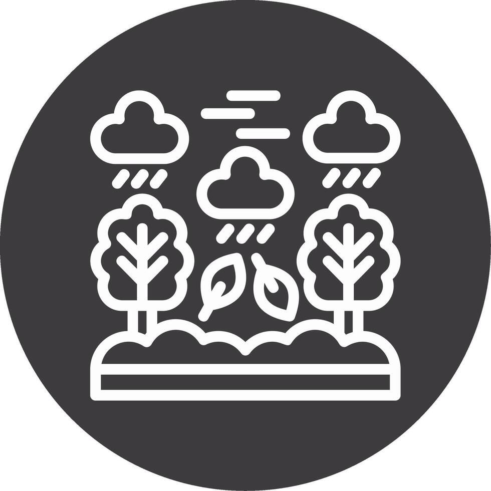 Rainforest Outline Circle Icon vector