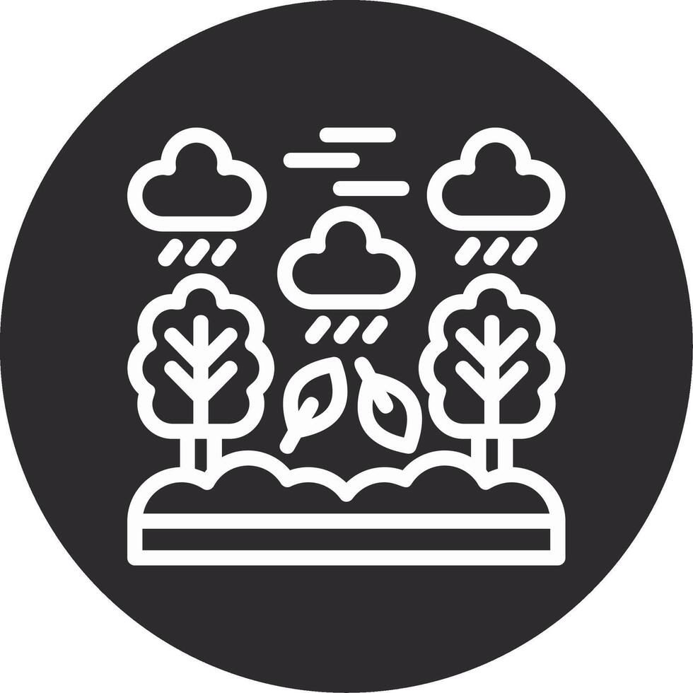 Rainforest Inverted Icon vector