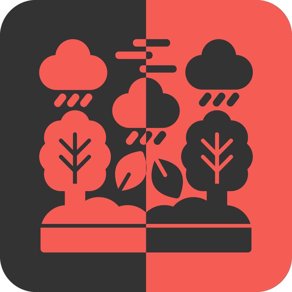 Rainforest Red Inverse Icon vector