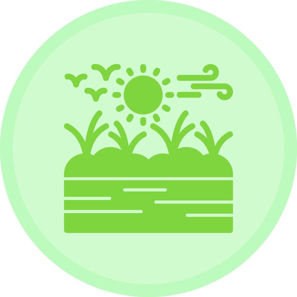 Wetland Multicolor Circle Icon vector