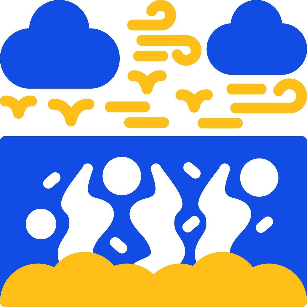 Coral reef Flat Two Color Icon vector