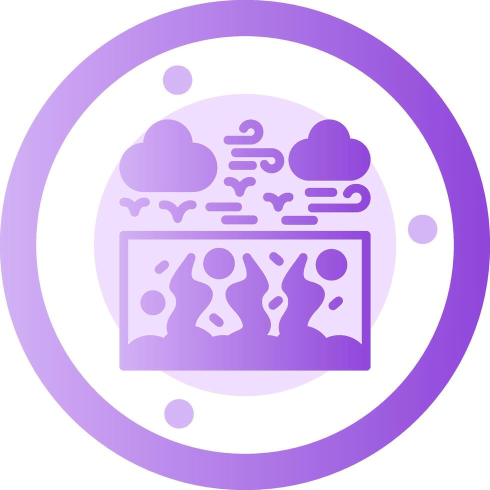 Coral reef Glyph Gradient Icon vector