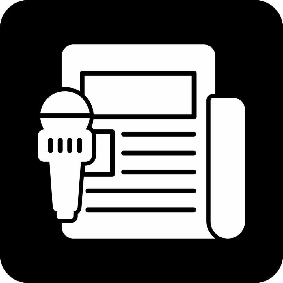 icono de vector de informe de noticias