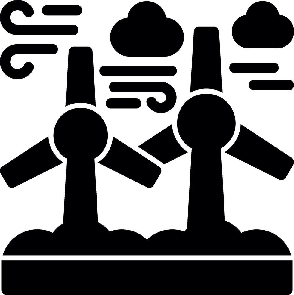 Wind farm Glyph Icon vector