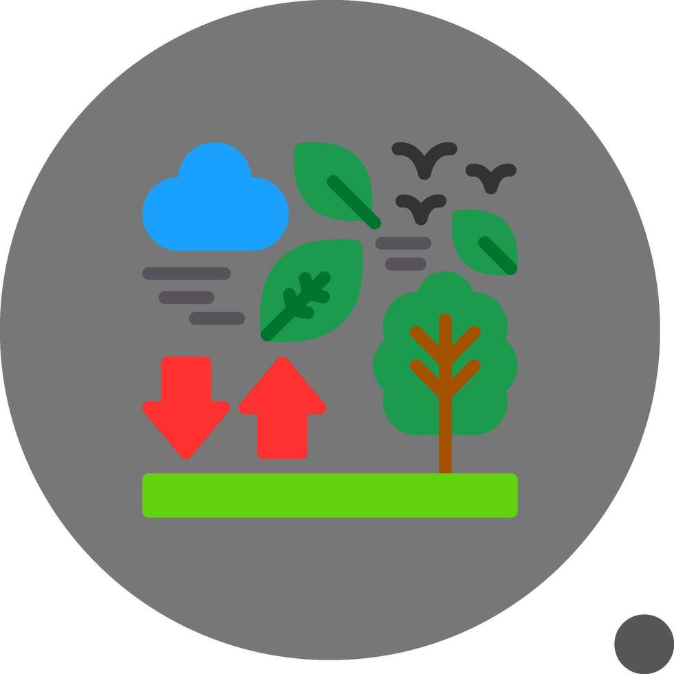 Zero waste Flat Shadow Icon vector