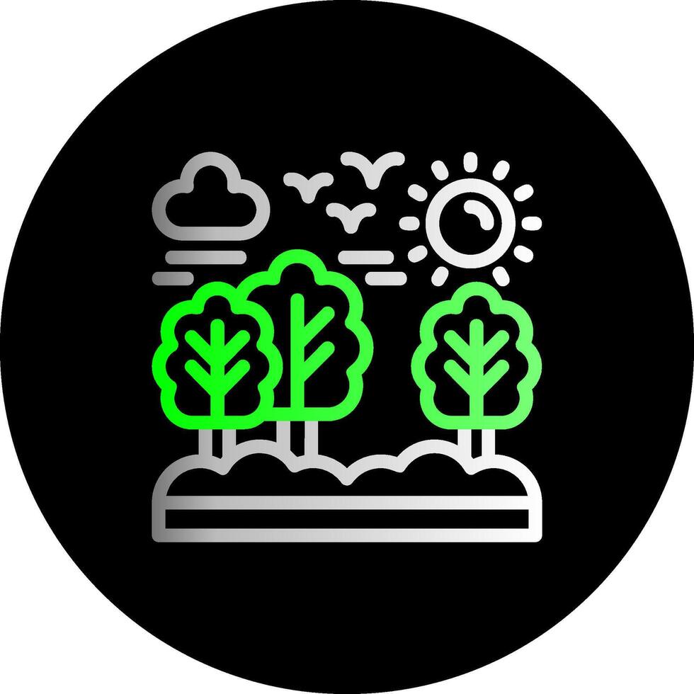 Forest preservation Dual Gradient Circle Icon vector