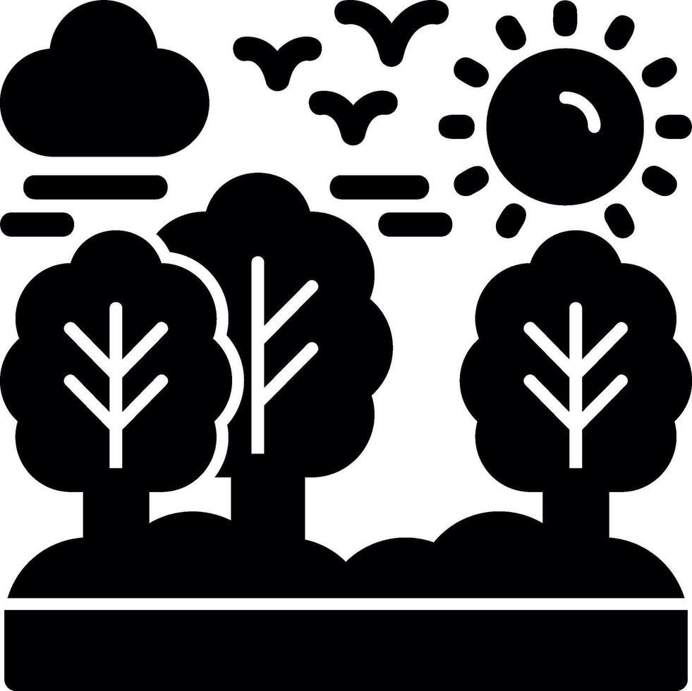 Forest preservation Glyph Icon vector