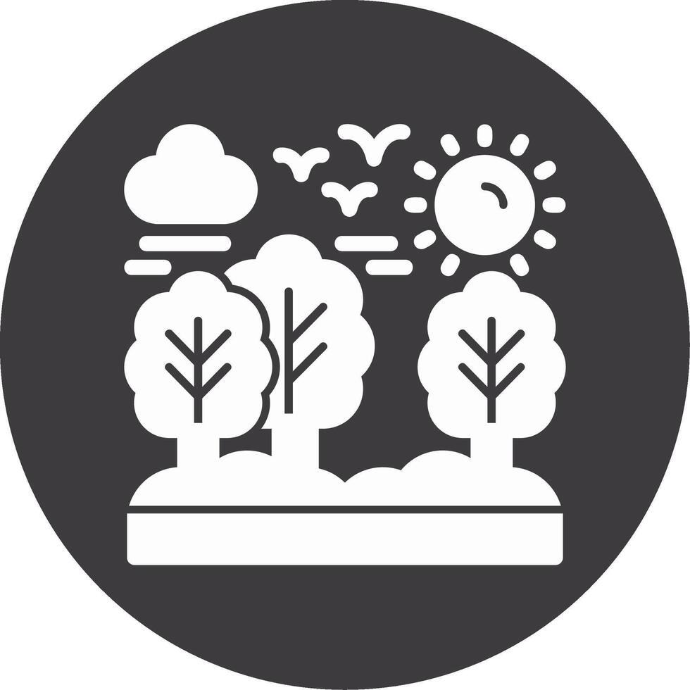 Forest preservation Glyph Circle Icon vector