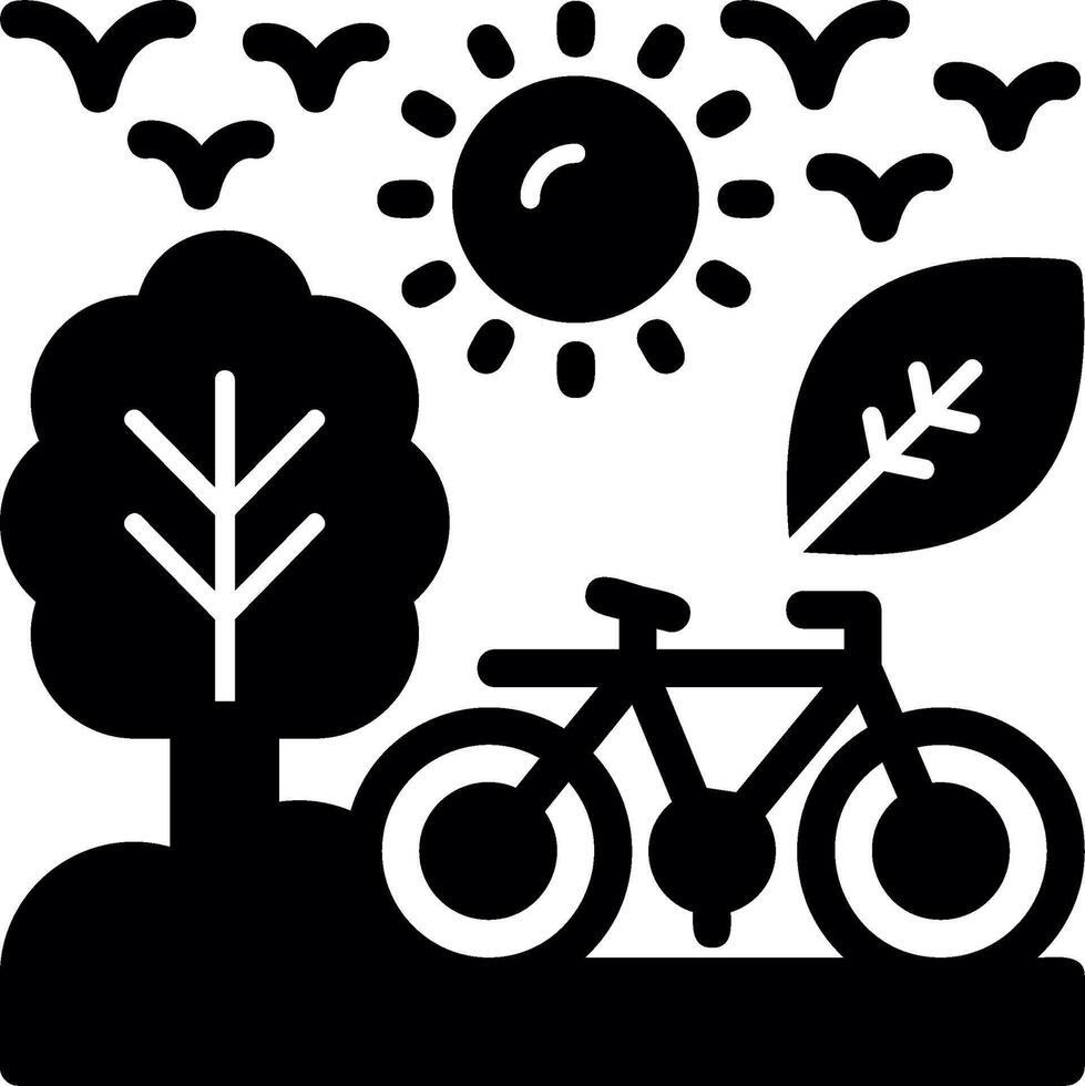 Green travel Glyph Icon vector
