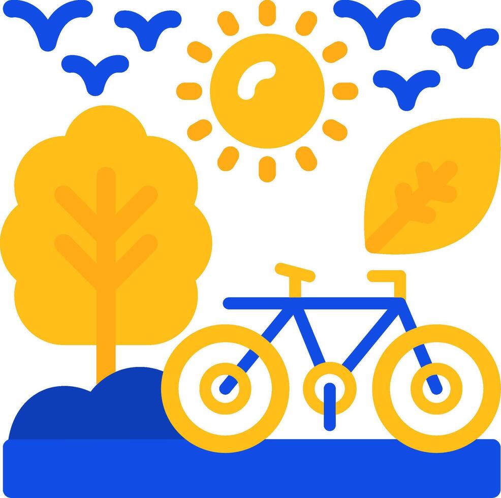 Green travel Flat Two Color Icon vector