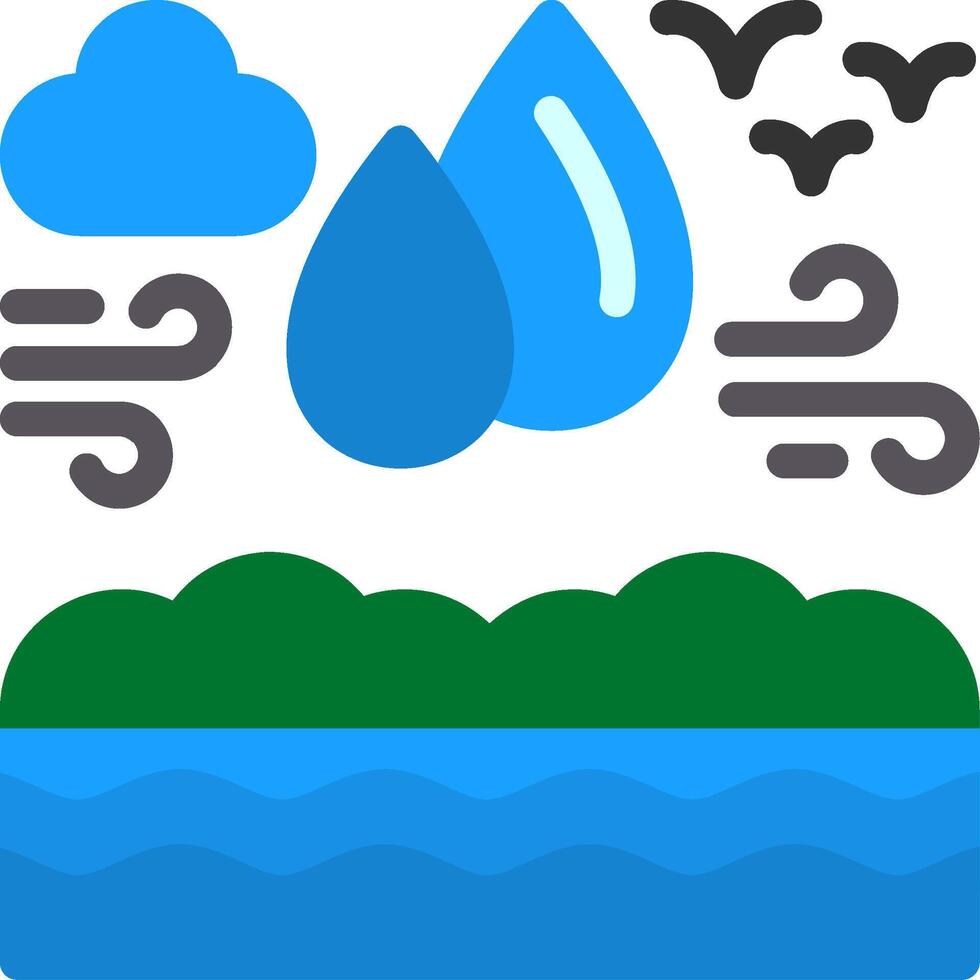 agua purificación plano icono vector