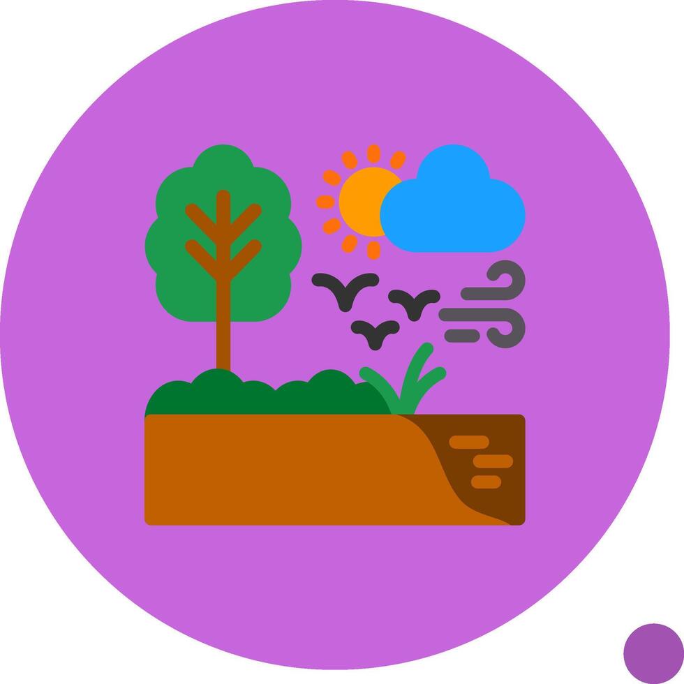Soil erosion control Flat Shadow Icon vector