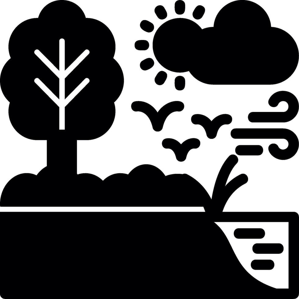 Soil erosion control Glyph Icon vector