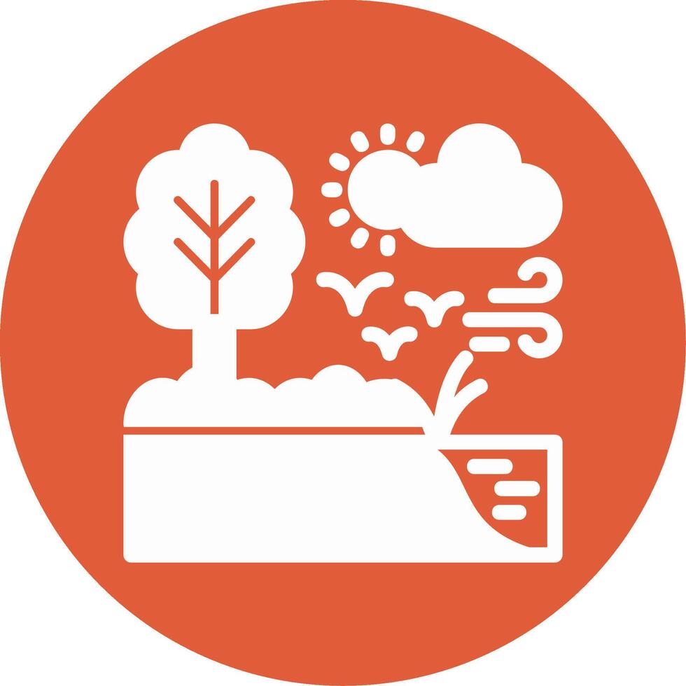 Soil erosion control Glyph Circle Icon vector