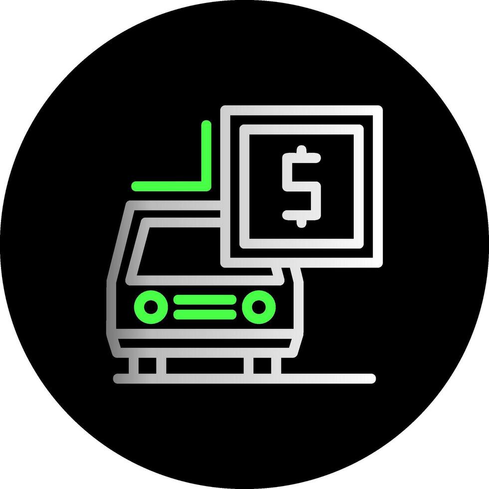 Car with dollar sign Dual Gradient Circle Icon vector