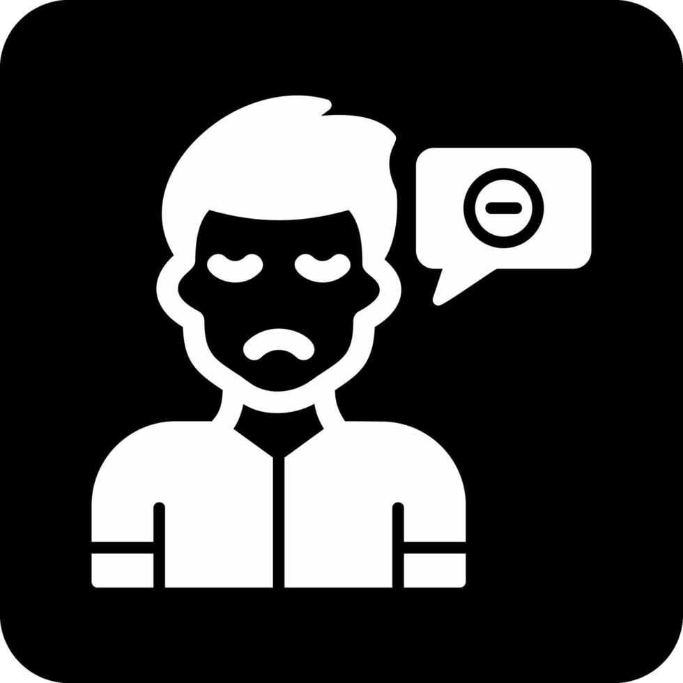 Negative Thinking Vector Icon