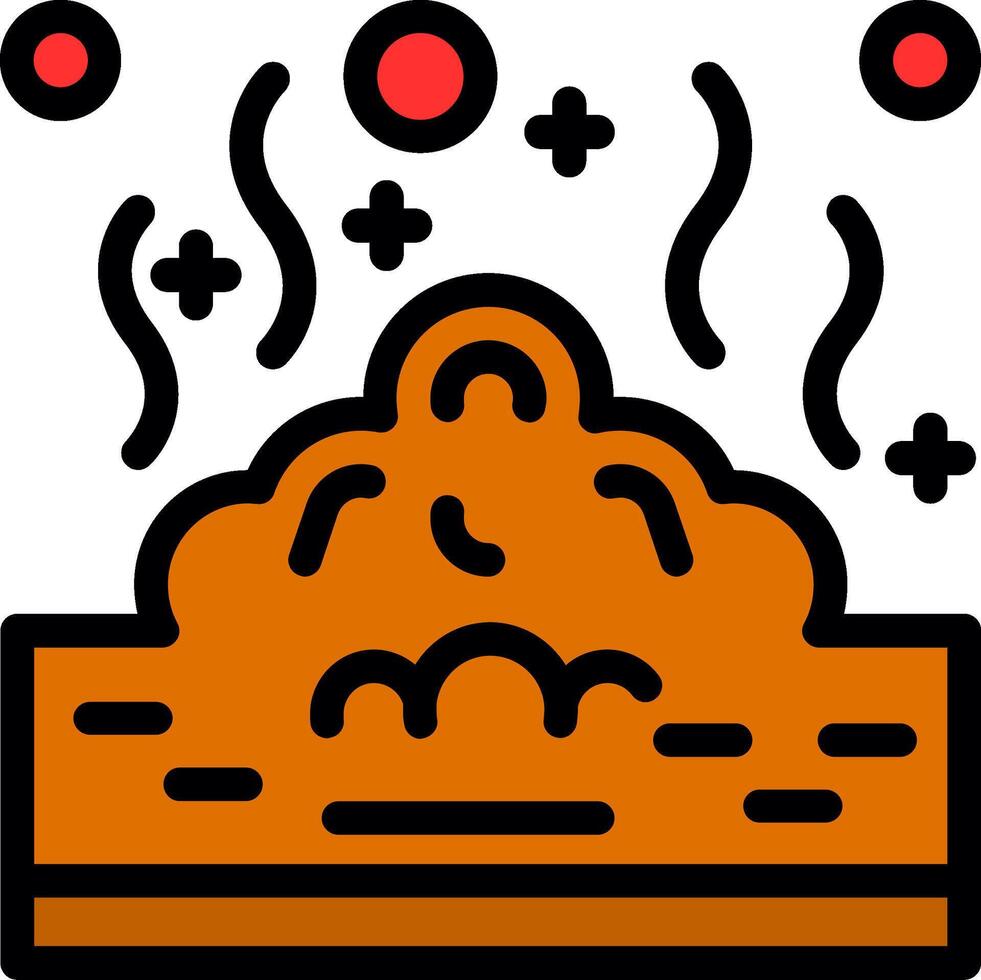 Land pollution Line Filled Icon vector