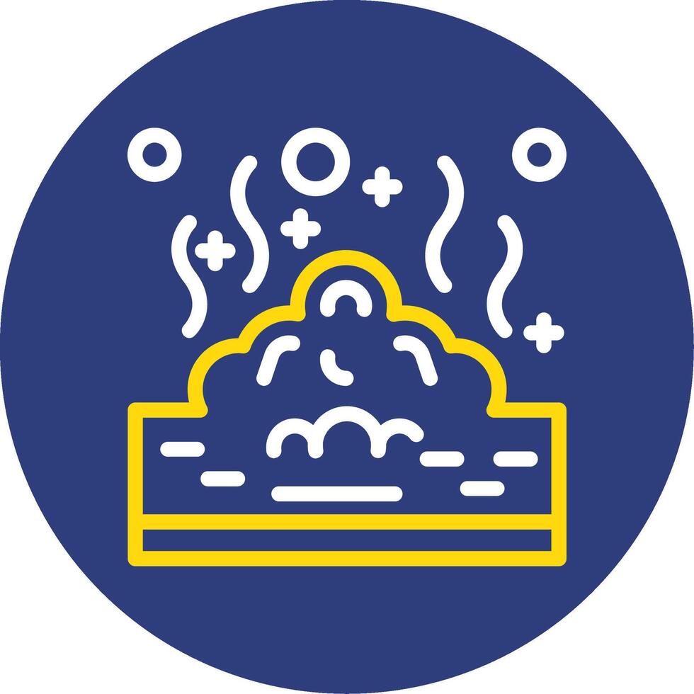 Land pollution Dual Line Circle Icon vector