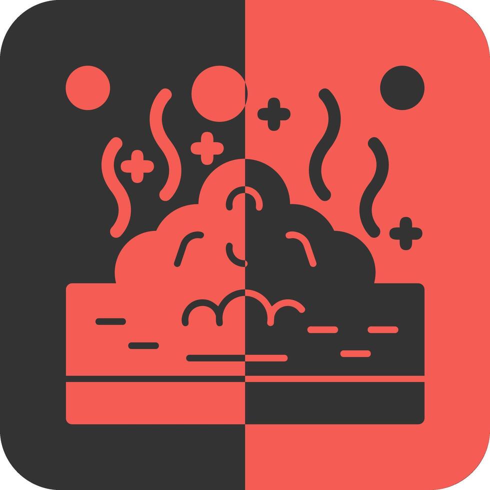 Land pollution Red Inverse Icon vector