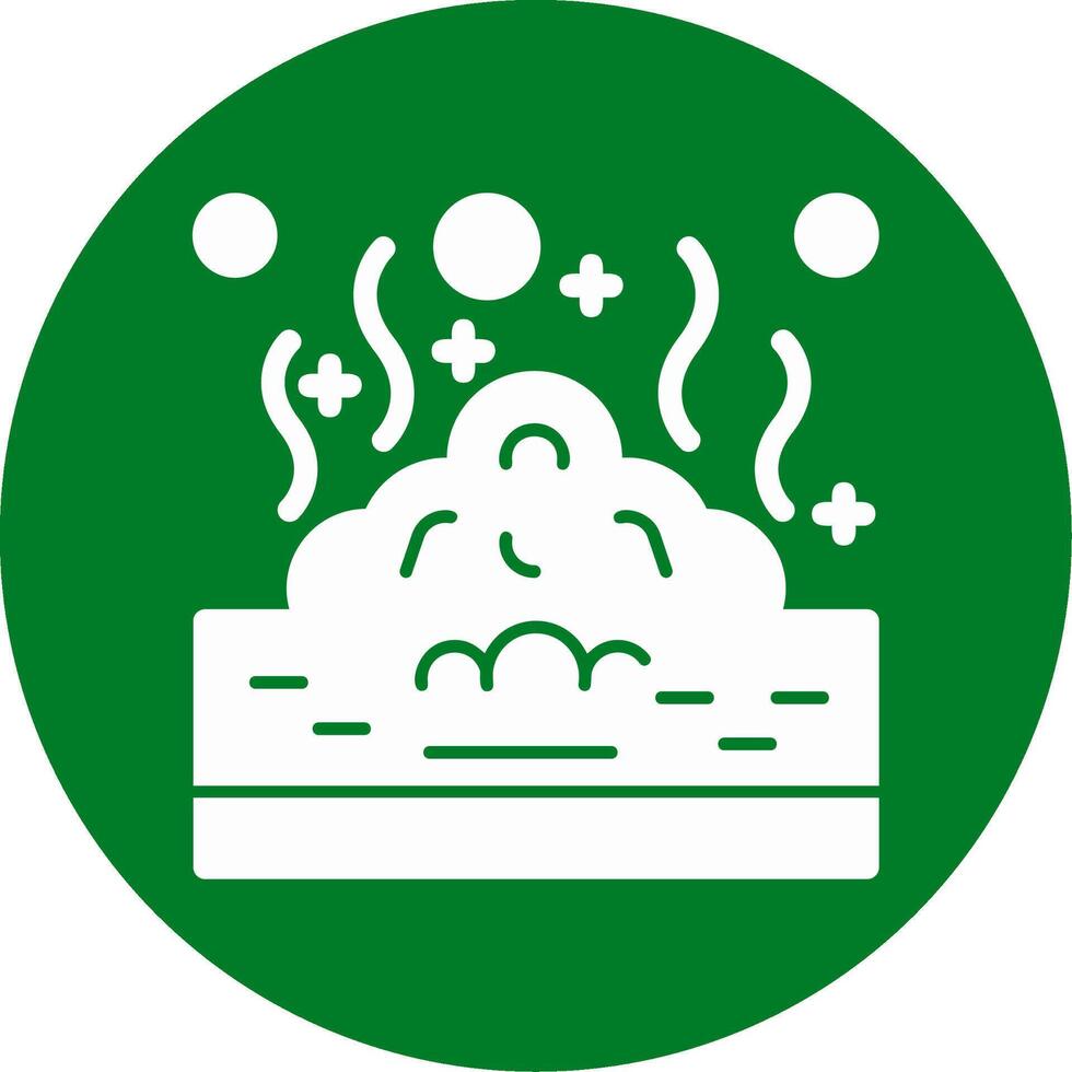 Land pollution Glyph Circle Icon vector