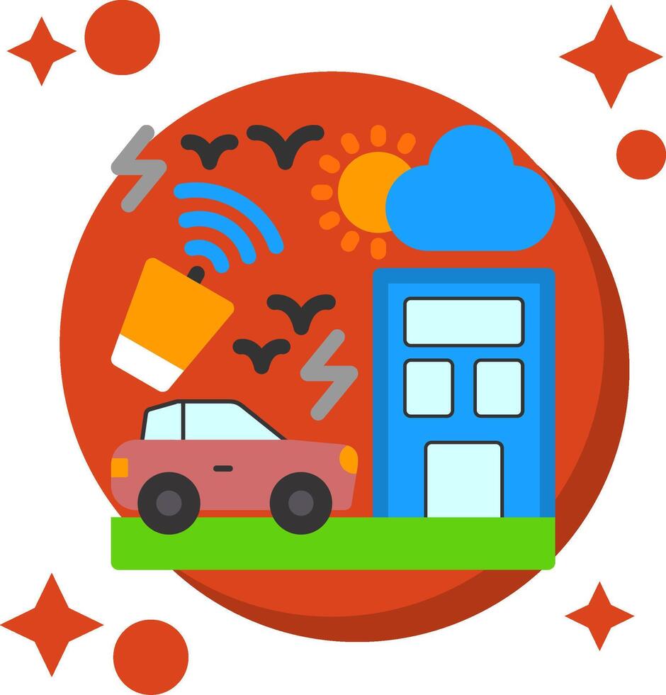 Noise pollution Tailed Color Icon vector