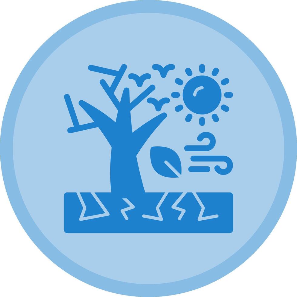 Desertification Multicolor Circle Icon vector