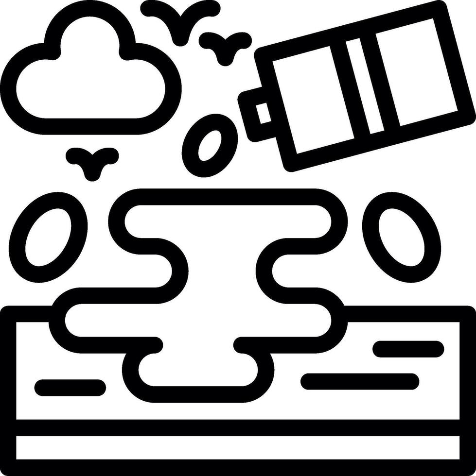 Oil spill Line Icon vector