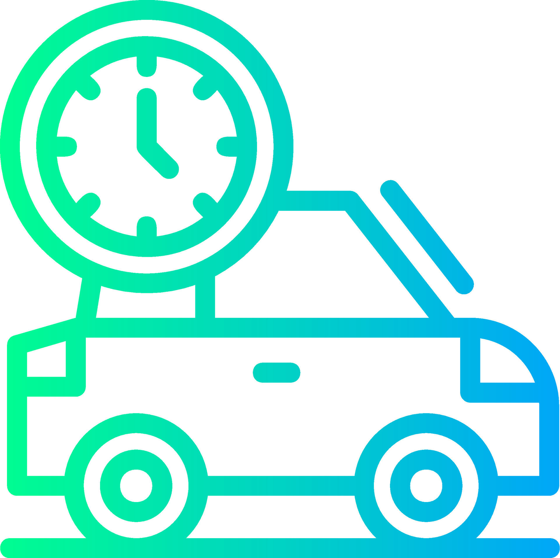 Car with clock Linear Gradient Icon 39536641 Vector Art at Vecteezy