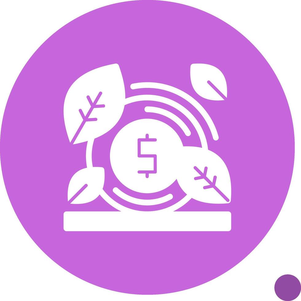 Green fundraising Glyph Shadow Icon vector