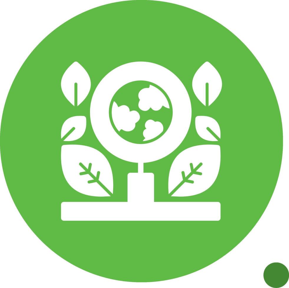 Green research Glyph Shadow Icon vector