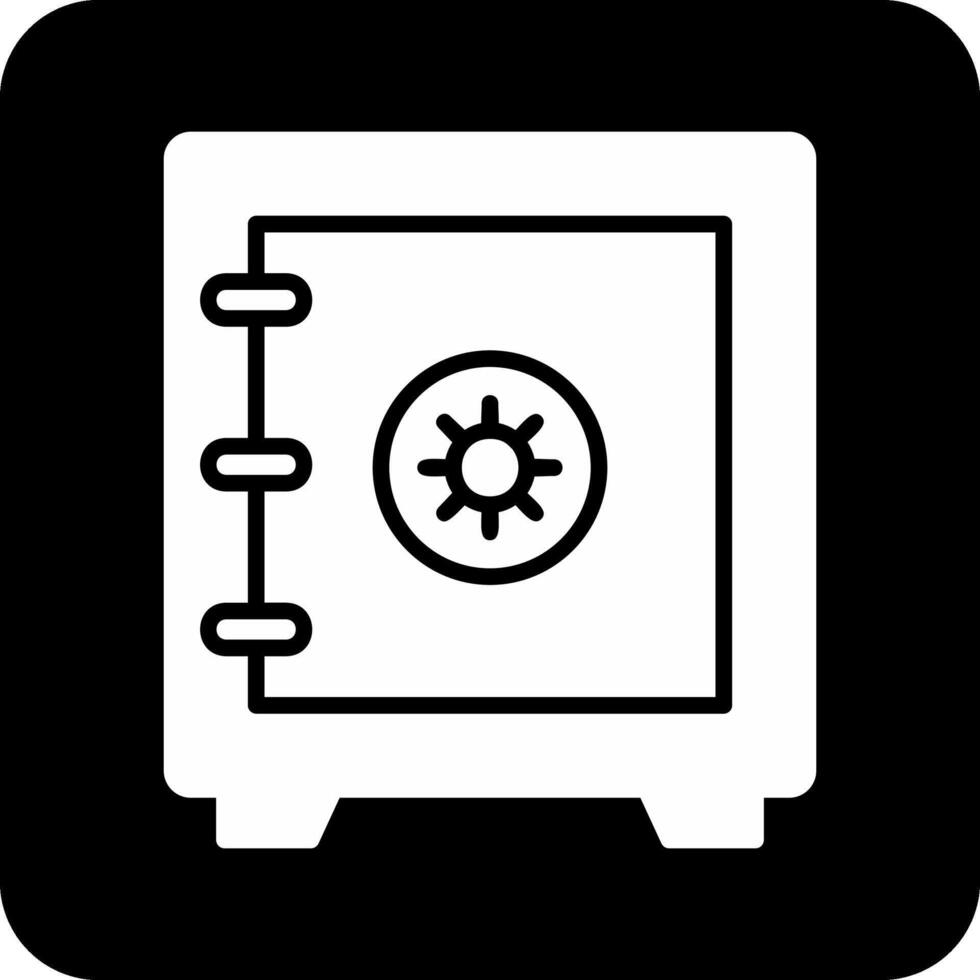 icono de vector de caja fuerte