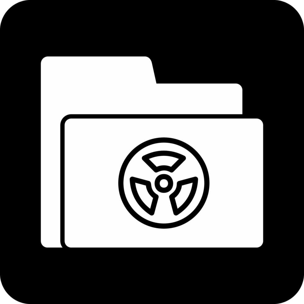 Radioactive Folder Vector Icon