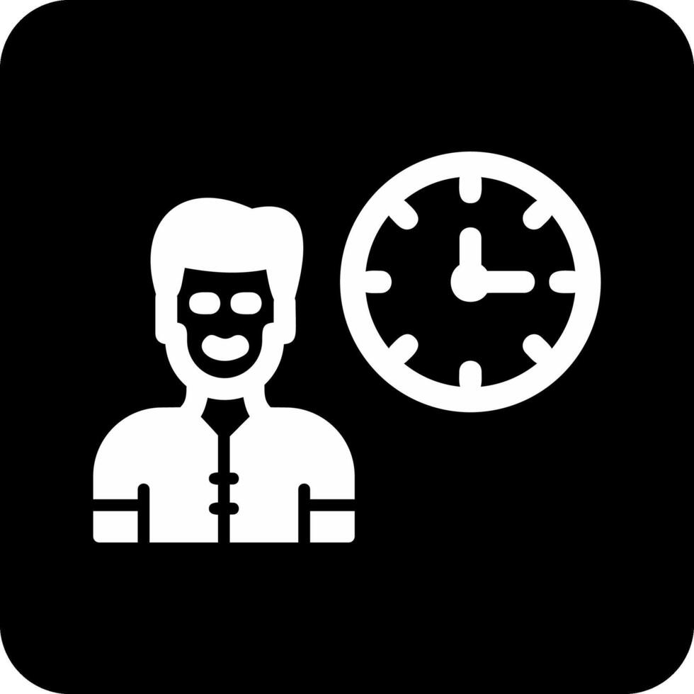 icono de vector de tiempo de trabajo