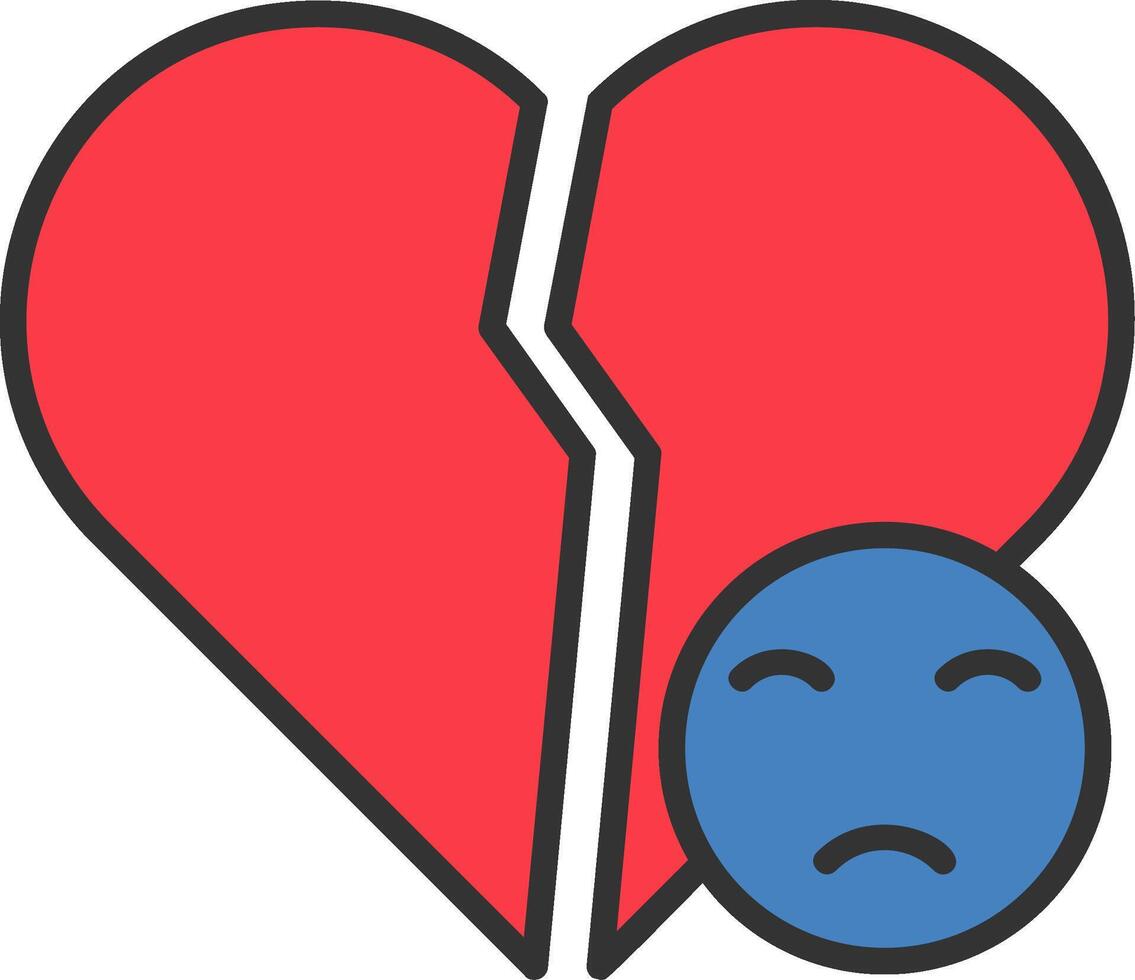 Broken Heart Vector Icon