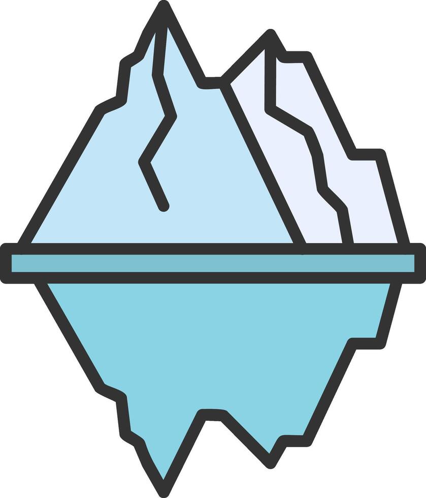 icono de vector de iceberg