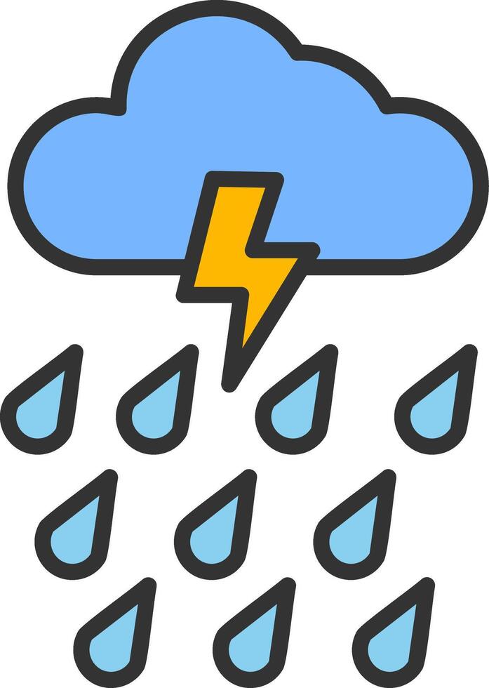 Rain Vector Icon