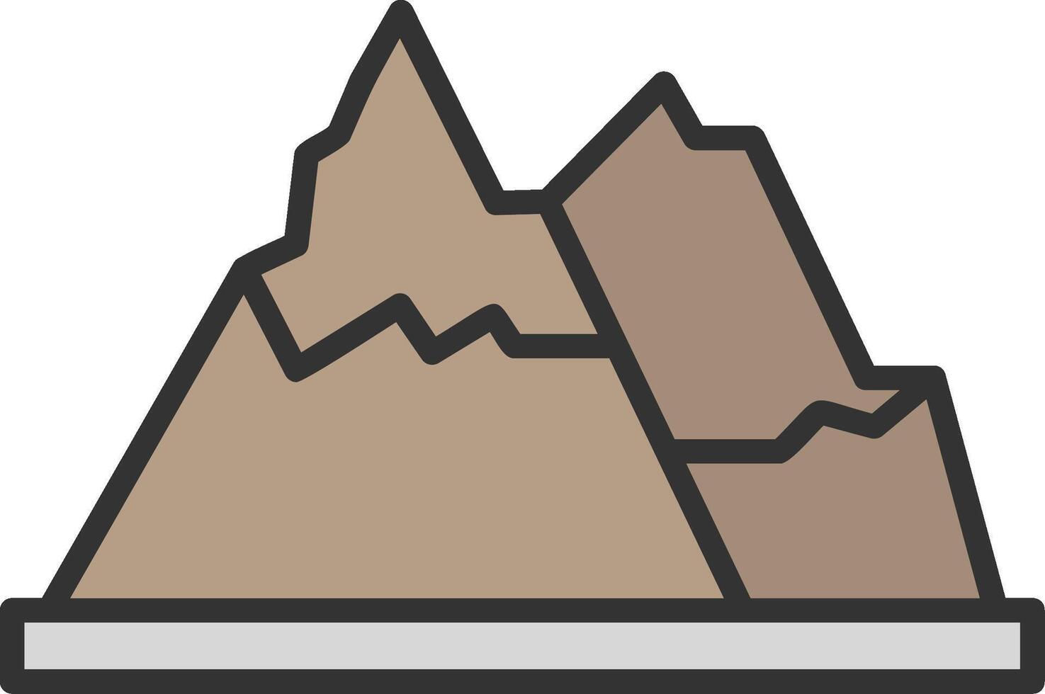 icono de vector de montaña