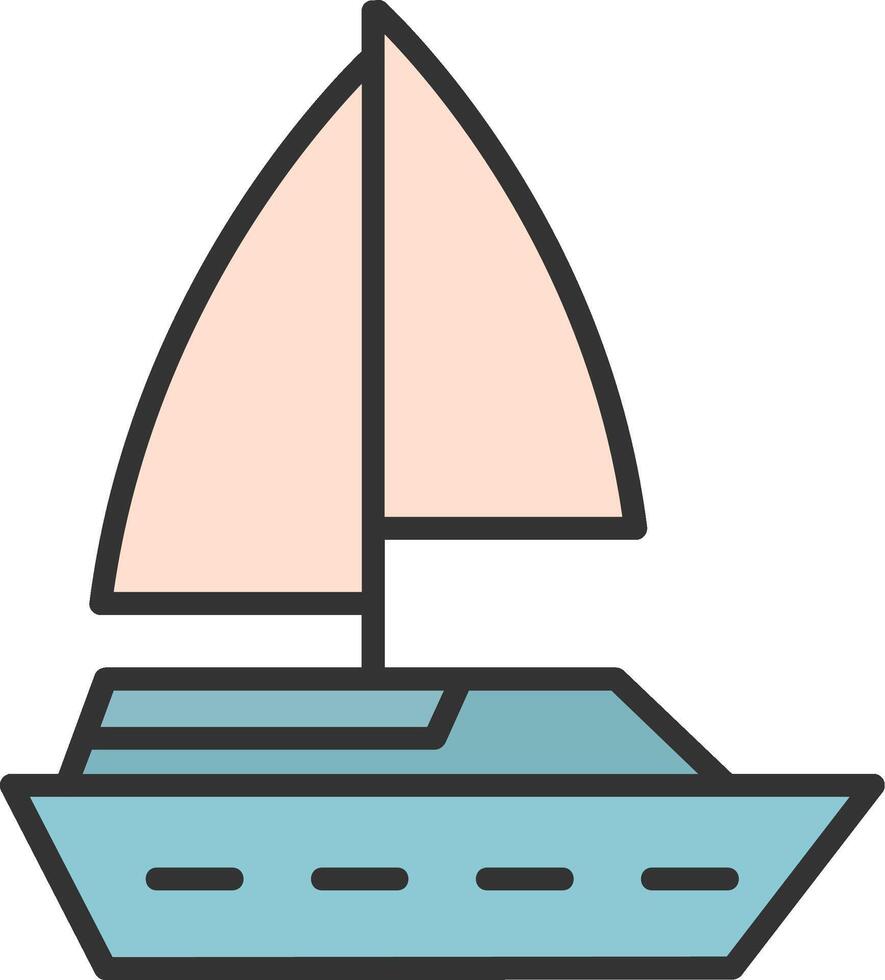 icono de vector de barco