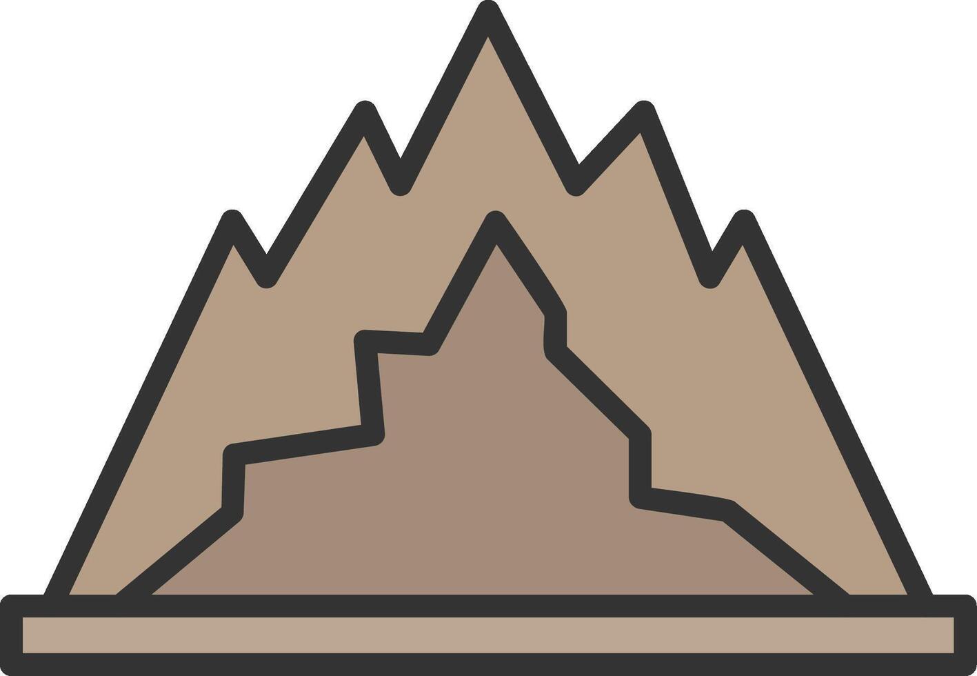 icono de vector de montaña